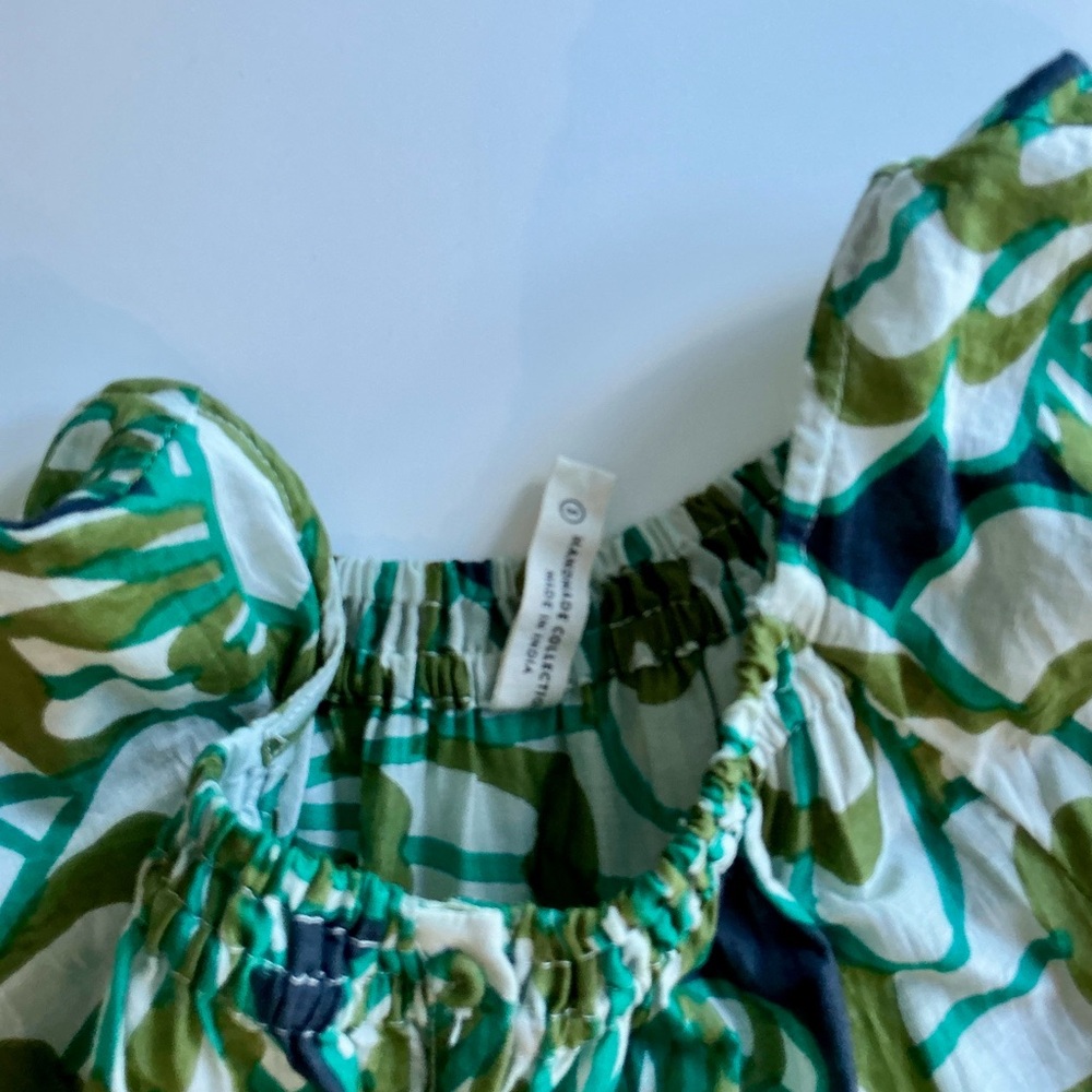 Green Patterned Maxi Dress - Lightweight Tiered Summer Dress - Picture 5 of 11